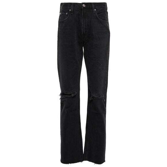 Agolde Cherie High Rise Straight Leg Black Denim Jeans Size 26 - Picture 1 of 12